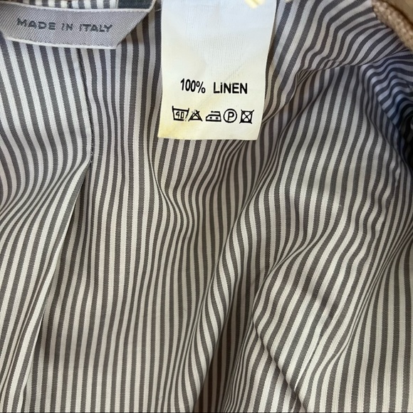 Barney's New York Linen Blazer Peacoat Jacket - Picture 11 of 12